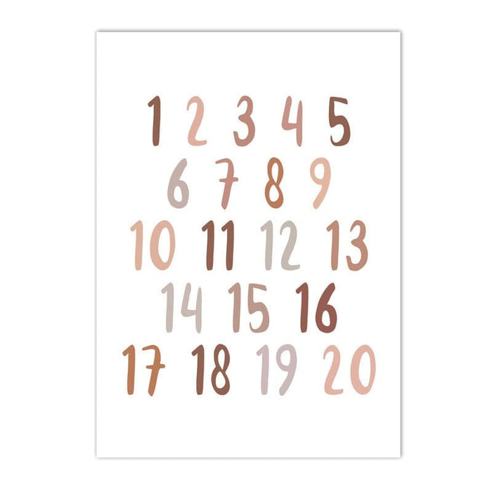 Poster Kinderzimmer Alphabet Boho – Premium Baumwolle
