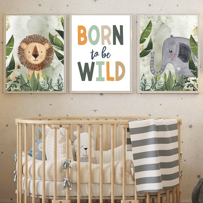 JUSTGOODMOOD Poster Dschungel – Premium Kinderkunst
