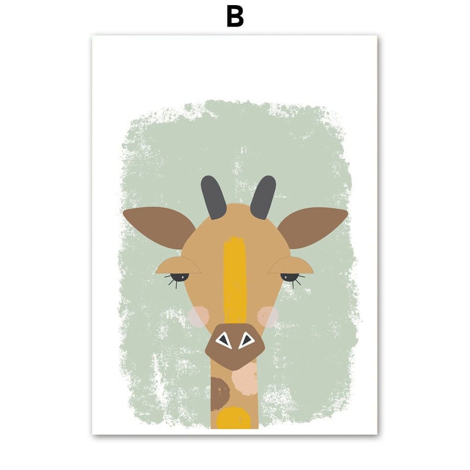 Poster Kinderzimmer Dschungel Tiere Alphabet I Kinderzimmer Bilder I Wand Deko I Kunst Druck I Deko Print I ohne Rahmen - justgoodmood