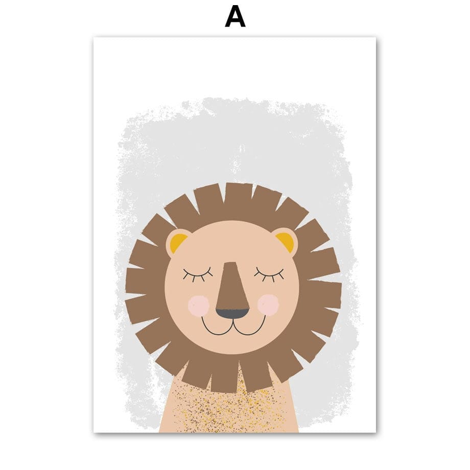 Poster Kinderzimmer Dschungel Tiere Alphabet I Kinderzimmer Bilder I Wand Deko I Kunst Druck I Deko Print I ohne Rahmen - justgoodmood