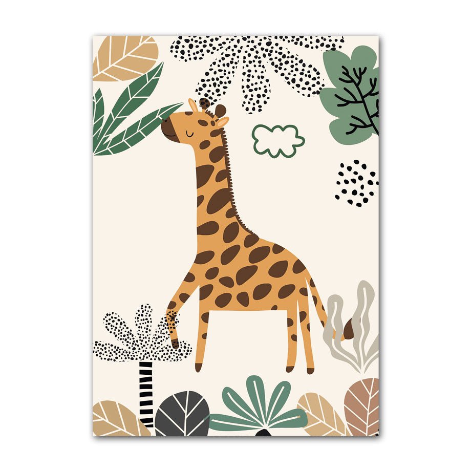 Poster Kinderzimmer Dschungel Tiere Hakuna Matata Löwe Tiger I Kinderzimmer Bilder I Wand Deko I Kunst Druck I Deko Print I ohne Rahmen - justgoodmood