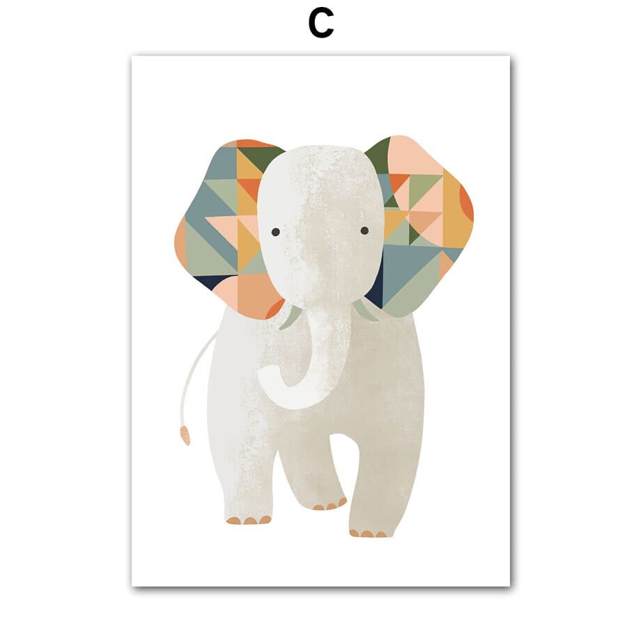 Poster Kinderzimmer Dschungel Tiere I Kinderzimmer Bilder I Wand Deko I Kunst Druck I Deko Print I ohne Rahmen - justgoodmood