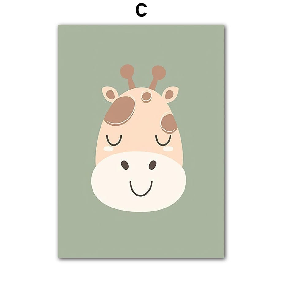 Poster Kinderzimmer Dschungel Tiere I Kinderzimmer Bilder I Wand Deko I Kunst Druck I Deko Print I ohne Rahmen - justgoodmood