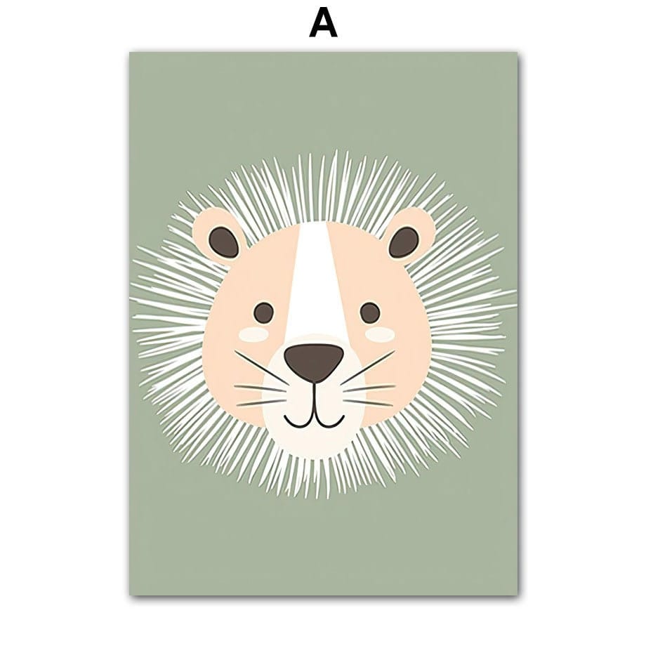 Poster Kinderzimmer Dschungel Tiere I Kinderzimmer Bilder I Wand Deko I Kunst Druck I Deko Print I ohne Rahmen - justgoodmood