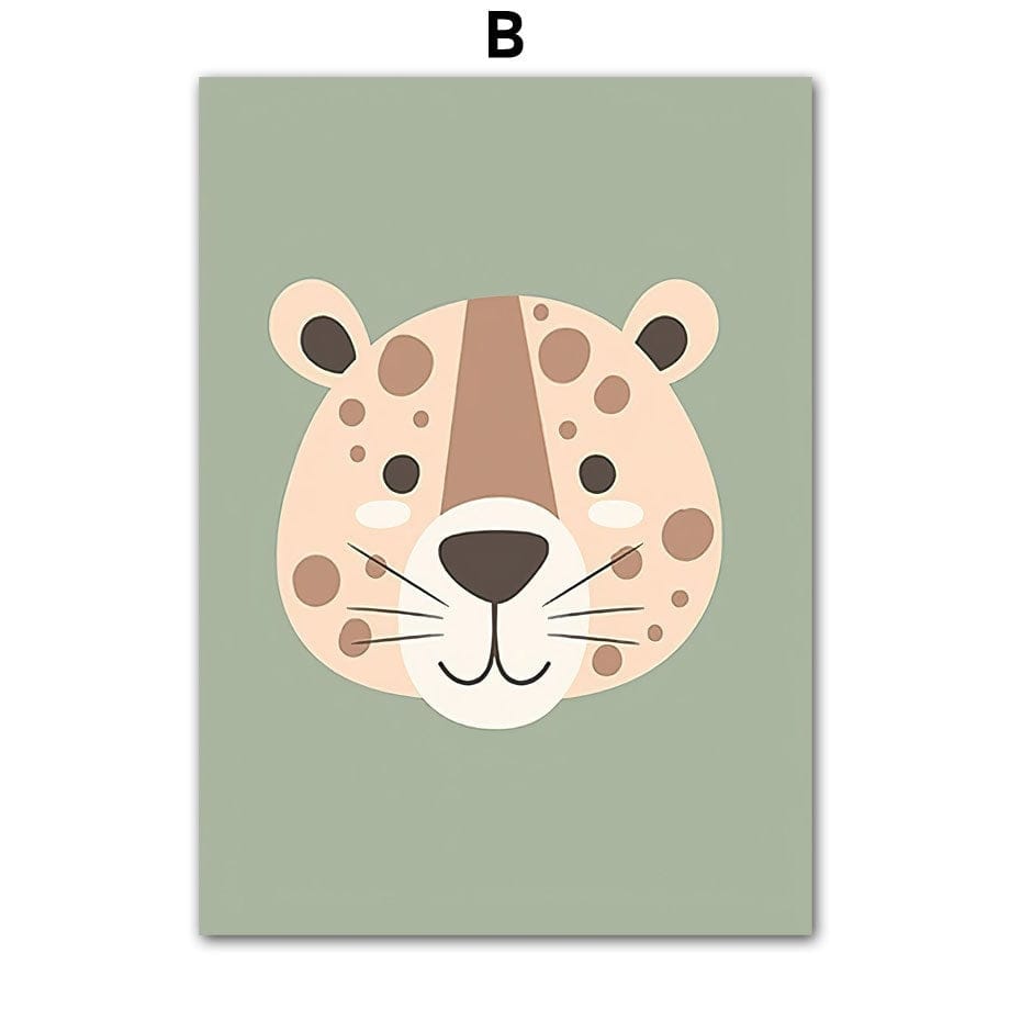 Poster Kinderzimmer Dschungel Tiere I Kinderzimmer Bilder I Wand Deko I Kunst Druck I Deko Print I ohne Rahmen - justgoodmood