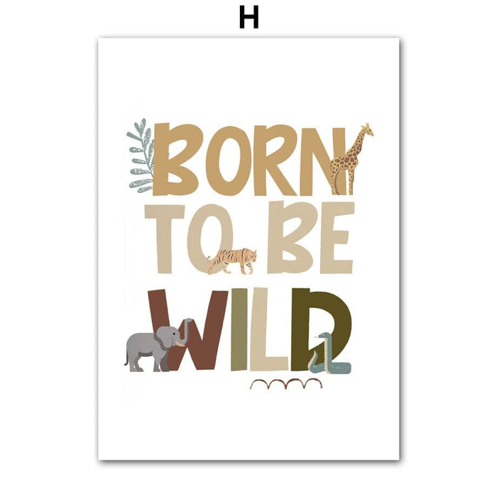 JUSTGOODMOOD Poster Kinderzimmer – Farbenfroher Canvas