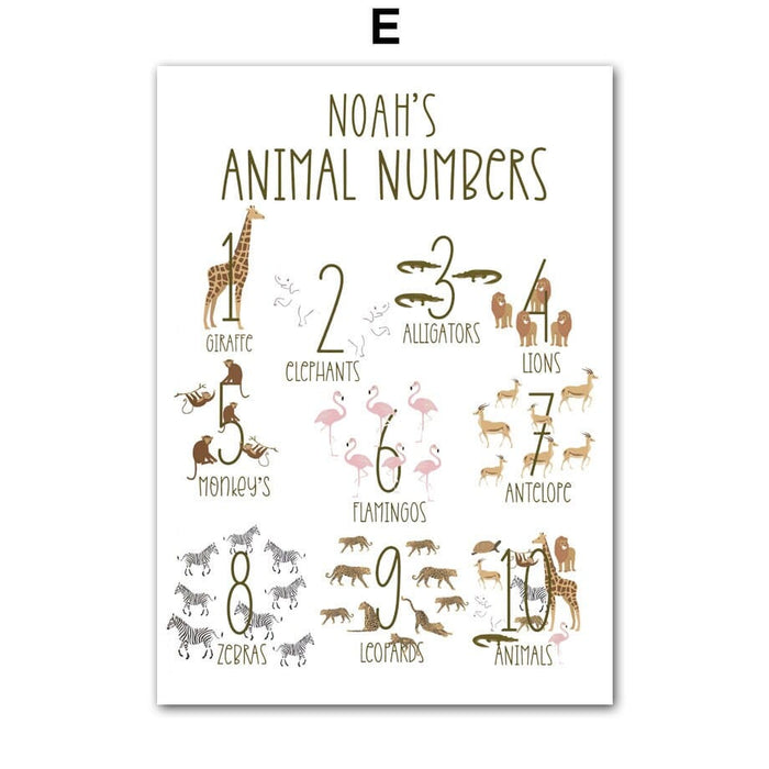 JUSTGOODMOOD Poster Kinderzimmer – Farbenfroher Canvas