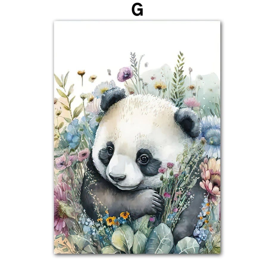 Poster Kinderzimmer Dschungel Wald Tiere I Kinderzimmer Bilder I Wand Deko I Kunst Druck I Deko Print I ohne Rahmen - justgoodmood