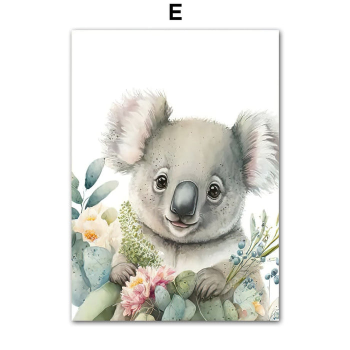 JUSTGOODMOOD Poster Kinderzimmer – Premium Baumwolldruck