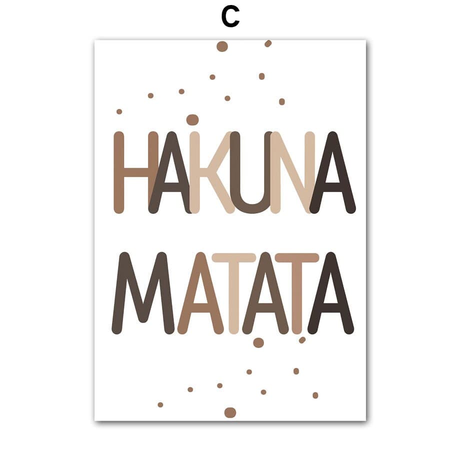 Poster Kinderzimmer Hakuna Matata Dschungel I Name Personalisiert I Kinderzimmer Bilder I Wand Deko I Kunst Druck I Deko Print I ohne Rahmen - justgoodmood