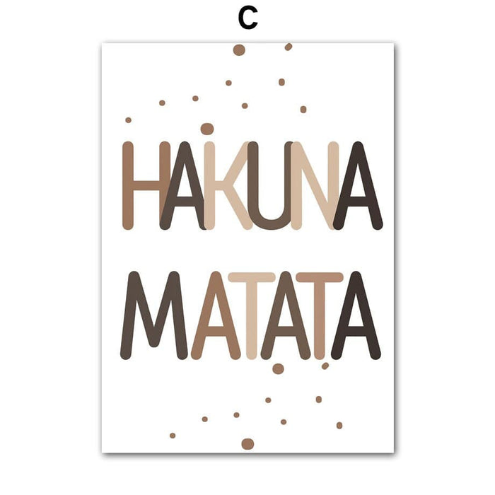 Hakuna Matata Poster – Premium Baumwoll-Canvas