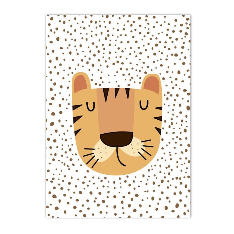 Poster Kinderzimmer Hakuna Matata Löwe Tiger gepunktet I Kinderzimmer Bilder I Wand Deko I Kunst Druck I Deko Print I ohne Rahmen - justgoodmood