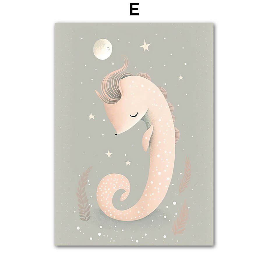 Poster Kinderzimmer Meeres Tiere I Kinderzimmer Bilder I Wand Deko I Kunst Druck I Deko Print I ohne Rahmen - justgoodmood