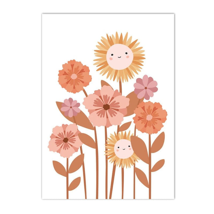 Kinderzimmer Poster Regenbogen Sonne – Premium Baumwolle