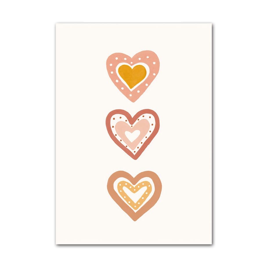 Poster Kinderzimmer Sonne Regenbogen Herzen I Kinderzimmer Bilder I Wand Deko I Kunst Druck I Deko Print I ohne Rahmen - justgoodmood