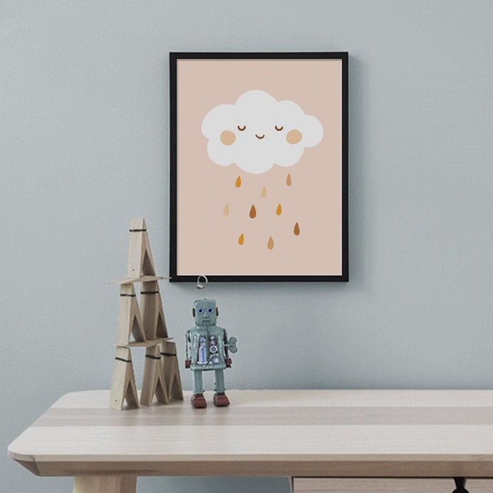 JUSTGOODMOOD Poster: Sonne & Regenbogen auf edlem