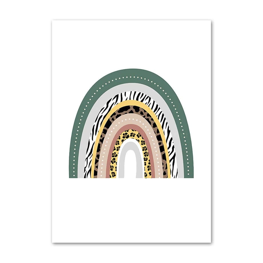 Poster Kinderzimmer Tiere Dschungel Wald I Name Personalisiert I Kinderzimmer Bilder I Wand Deko I Kunst Druck I Deko Print I ohne Rahmen - justgoodmood