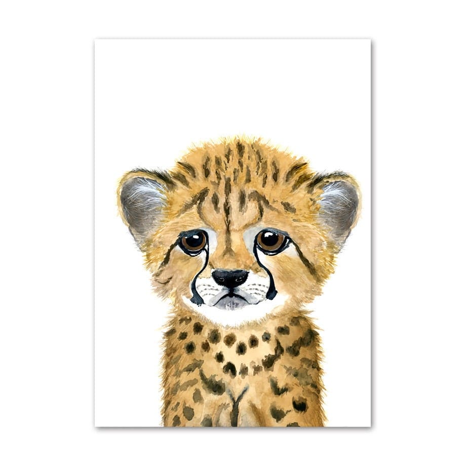 Poster Kinderzimmer Tiere Fuchs Elefant Bär Hase Zebra I Kinderzimmer Bilder I Wand Deko I Kunst Druck I Deko Print I ohne Rahmen - justgoodmood