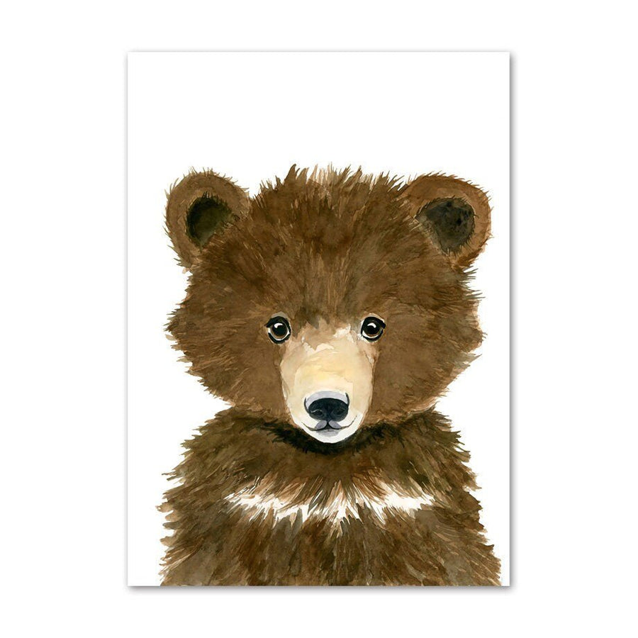 Poster Kinderzimmer Tiere Fuchs Elefant Bär Hase Zebra I Kinderzimmer Bilder I Wand Deko I Kunst Druck I Deko Print I ohne Rahmen - justgoodmood