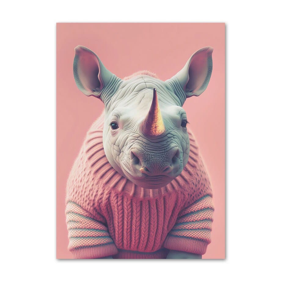 Poster Kinderzimmer Tiere Fuchs Elefant Bär Nashorn Erdmännchen I Kinderzimmer Bilder I Wand Deko I Kunst Druck I Deko Print I ohne Rahmen - justgoodmood