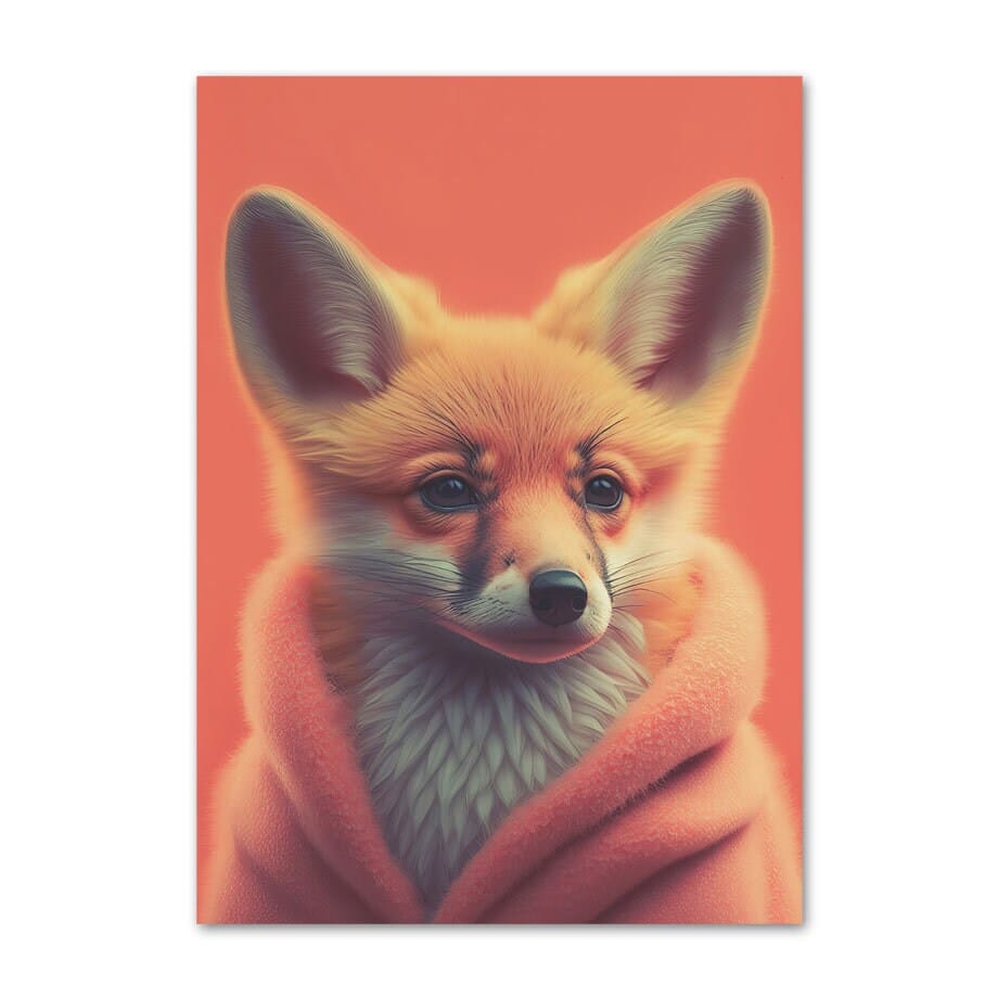 Poster Kinderzimmer Tiere Fuchs Elefant Bär Nashorn Erdmännchen I Kinderzimmer Bilder I Wand Deko I Kunst Druck I Deko Print I ohne Rahmen - justgoodmood