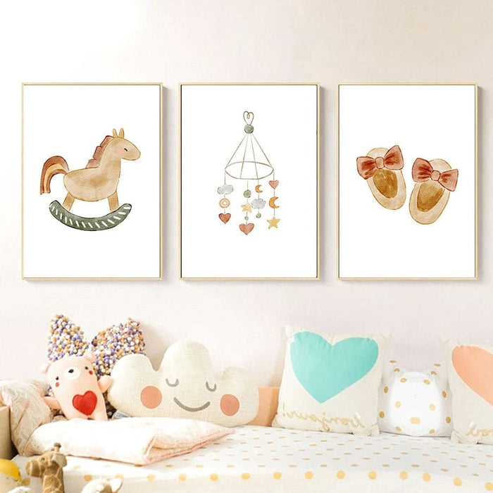 JUSTGOODMOOD Poster – Kinderzimmer Deko aus Baumwolle