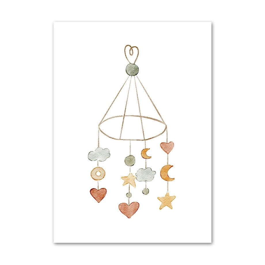 Poster Kinderzimmer Tiere Sonne Regenbogen I Kinderzimmer Bilder I Wand Deko I Kunst Druck I Deko Print I ohne Rahmen - justgoodmood
