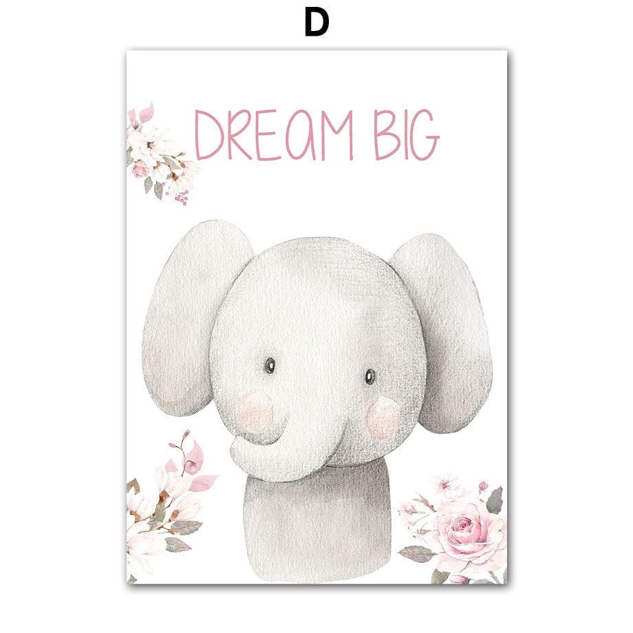 Poster Kinderzimmer Wald süße Tiere I Kinderzimmer Bilder I Wand Deko I Kunst Druck I Deko Print I ohne Rahmen - justgoodmood