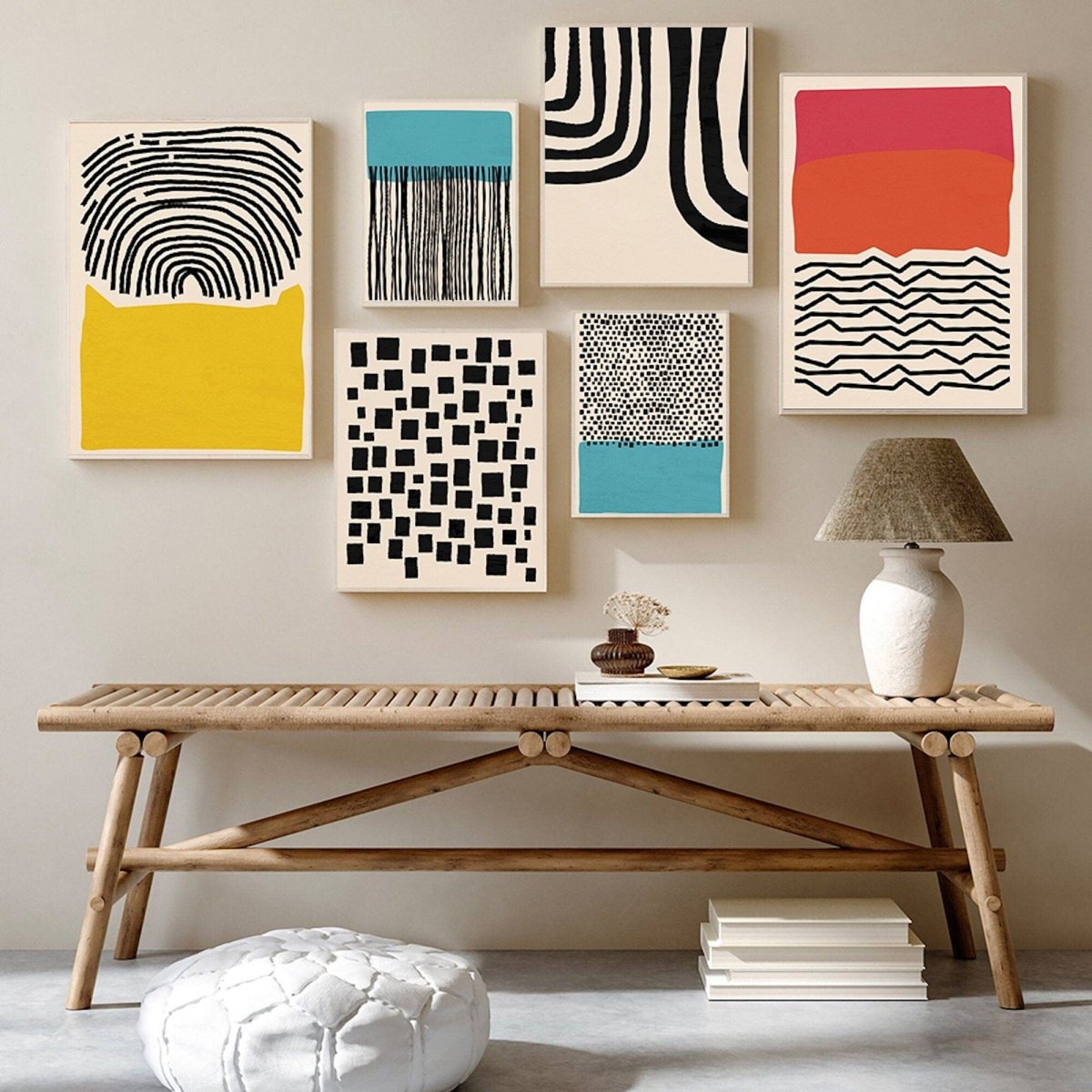 Poster Linien Abstrakt Formen | Bilder Wohnzimmer | Wandbilder Schlafzimmer | Deko Print ohne Rahmen | Bilder Set Kunstdruck - justgoodmood