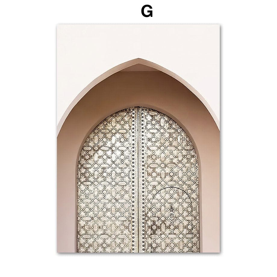 Poster Marokko Tor Arabische Architektur I Wandbilder Wohnzimmer & Schlafzimmer I Deko Print Bilder I ohne Rahmen - justgoodmood