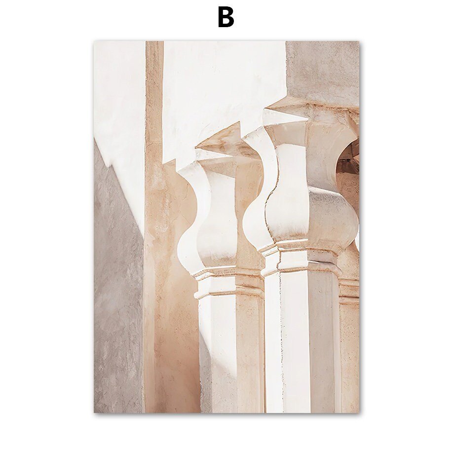 Poster Marokko Tor Arabische Architektur I Wandbilder Wohnzimmer & Schlafzimmer I Deko Print Bilder I ohne Rahmen - justgoodmood