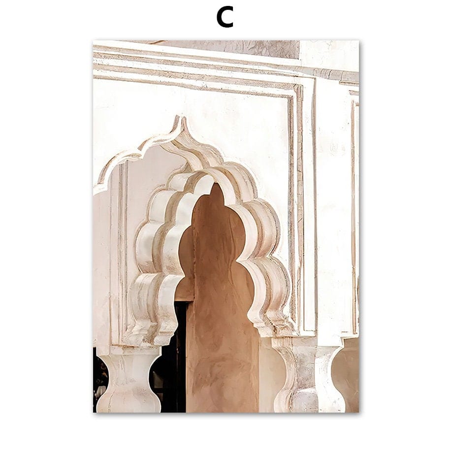 Poster Marokko Tor Arabische Architektur I Wandbilder Wohnzimmer & Schlafzimmer I Deko Print Bilder I ohne Rahmen - justgoodmood