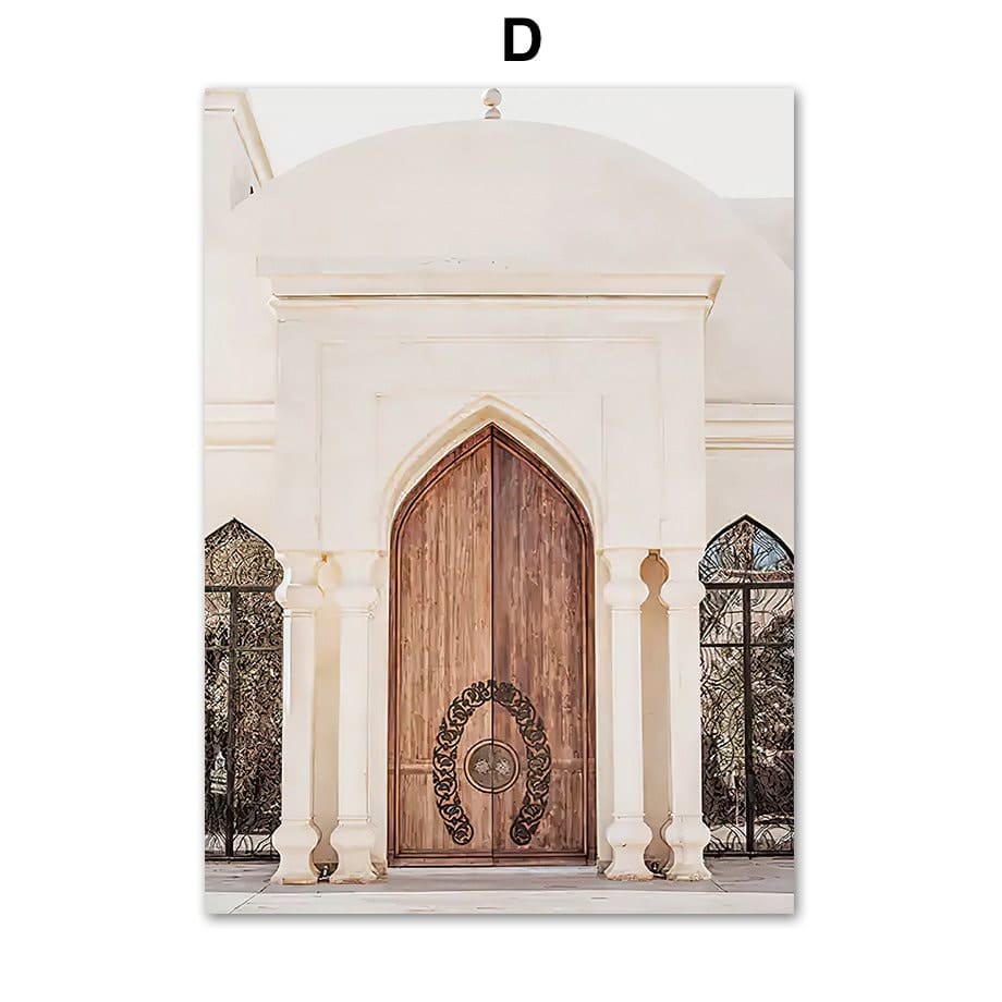Poster Marokko Tor Arabische Architektur I Wandbilder Wohnzimmer & Schlafzimmer I Deko Print Bilder I ohne Rahmen - justgoodmood