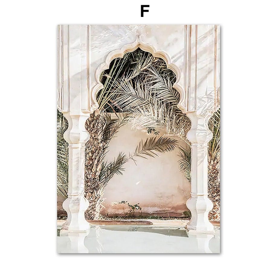 Poster Marokko Tor Arabische Architektur I Wandbilder Wohnzimmer & Schlafzimmer I Deko Print Bilder I ohne Rahmen - justgoodmood