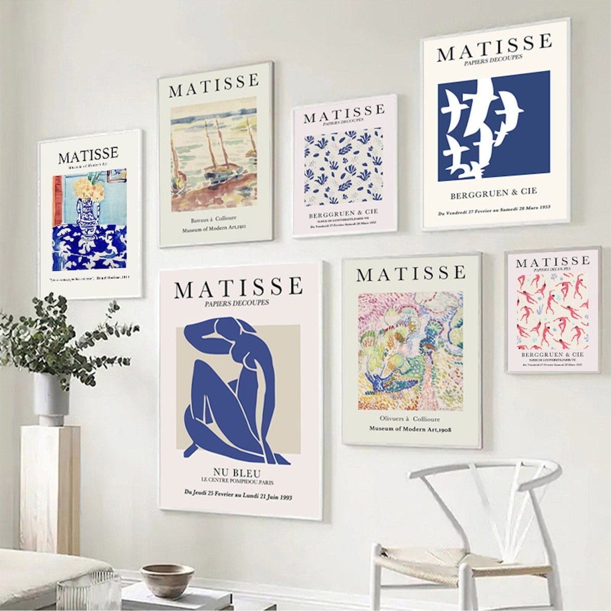 Poster Matisse Berggruen & Cie Museum | Bilder Wohnzimmer | Wandbilder Schlafzimmer | Deko Print ohne Rahmen | Bilder Set Matisse Bunt - justgoodmood