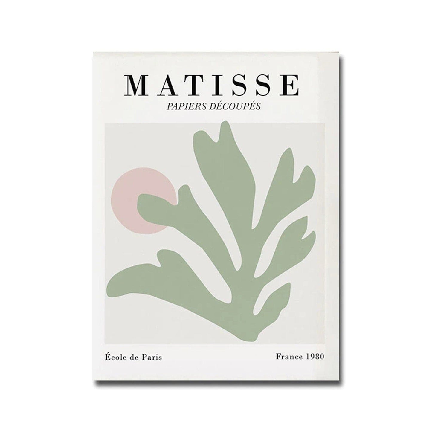 Poster Matisse Blätter Blumen Abstrakt | Bilder Wohnzimmer | Wandbilder Schlafzimmer | Deko Print ohne Rahmen | Bilder Set Matisse Grün - justgoodmood