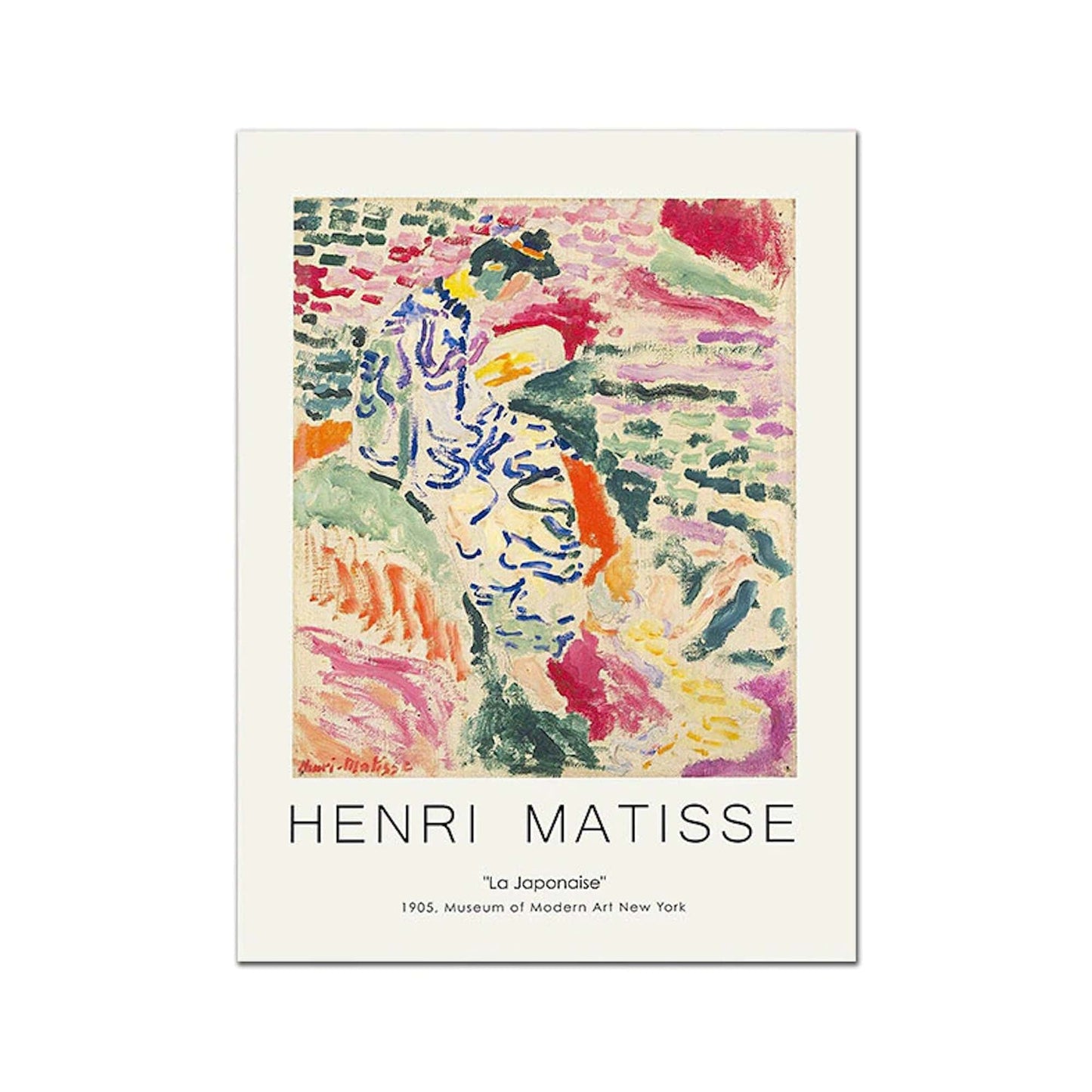 Poster Matisse Gesicht Abstrakt | Bilder Wohnzimmer | Wandbilder Schlafzimmer | Deko Print ohne Rahmen | Bilder Set Matisse Bunt - justgoodmood