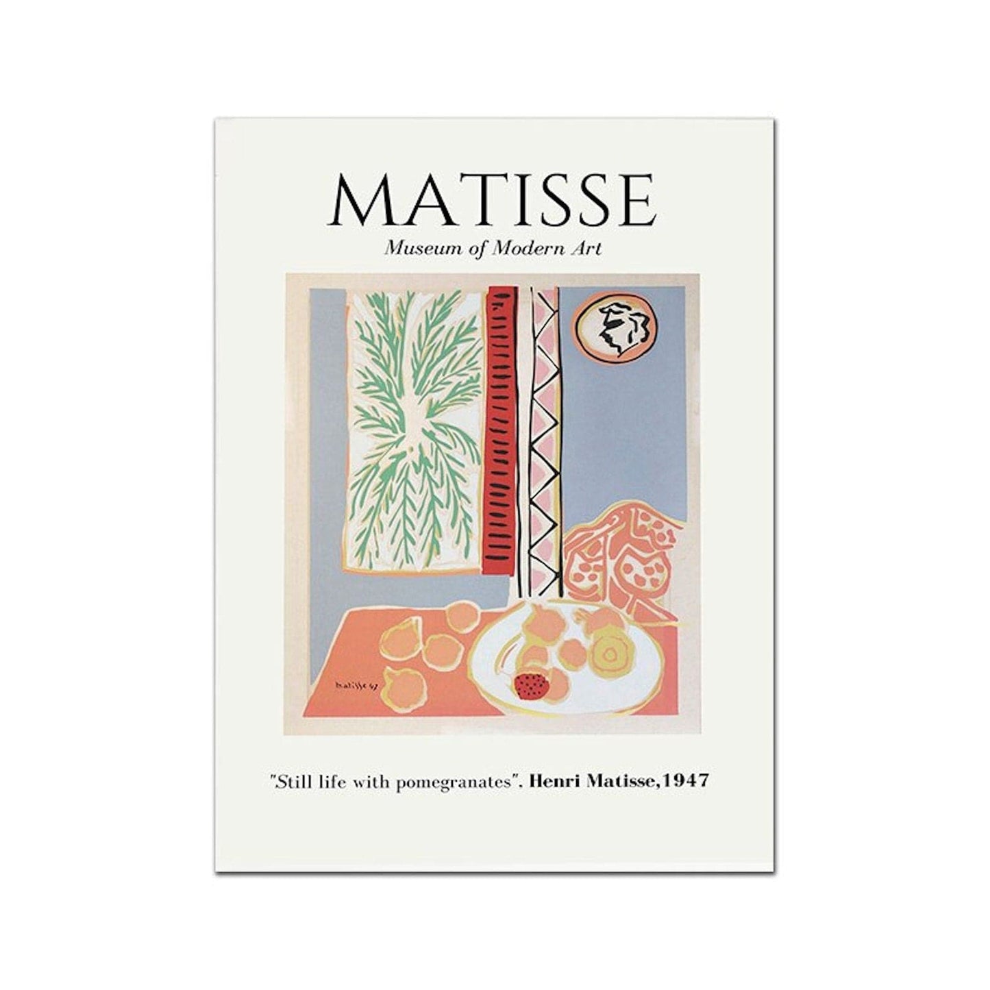 Poster Matisse Gesicht Abstrakt | Bilder Wohnzimmer | Wandbilder Schlafzimmer | Deko Print ohne Rahmen | Bilder Set Matisse Bunt - justgoodmood