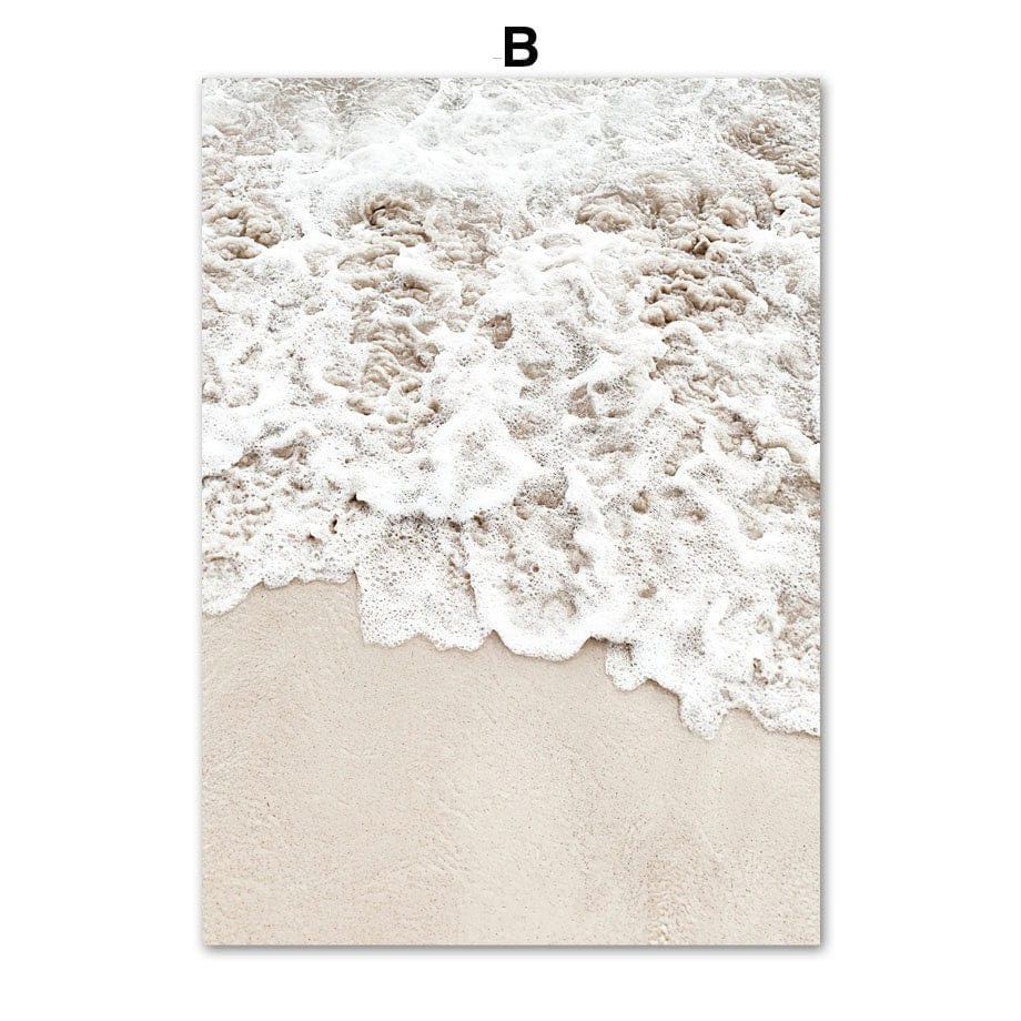 Poster Meer Blätter Überwasser Bungalow Strandschaukel I Wandbilder Wohnzimmer & Schlafzimmer I Deko Print Bilder I ohne Rahmen - justgoodmood