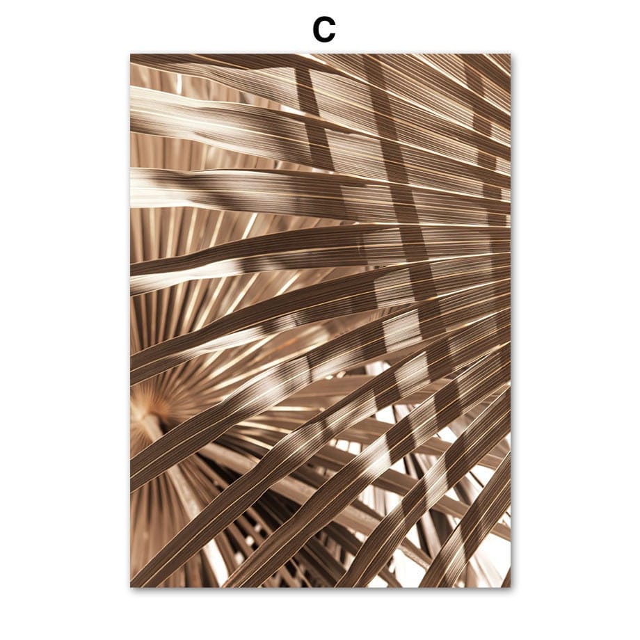 Poster Meer Blätter Überwasser Bungalow Strandschaukel I Wandbilder Wohnzimmer & Schlafzimmer I Deko Print Bilder I ohne Rahmen - justgoodmood
