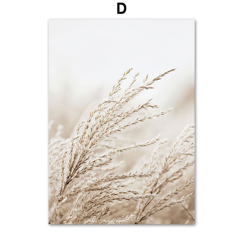 Poster Meer Pampasgras Beige I Wandbilder Wohnzimmer & Schlafzimmer I Deko Print Bilder I ohne Rahmen - justgoodmood