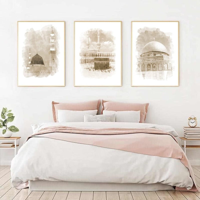 JUSTGOODMOOD Mekka Poster – Canvas Wandbild
