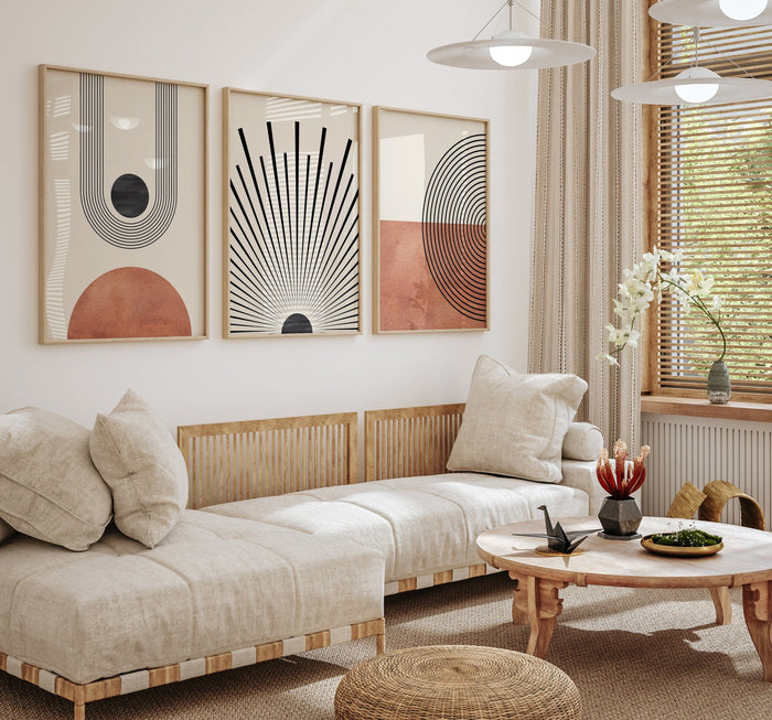 JUSTGOODMOOD Boho Wandkunst – Premium Baumwoll-Kunstdruck