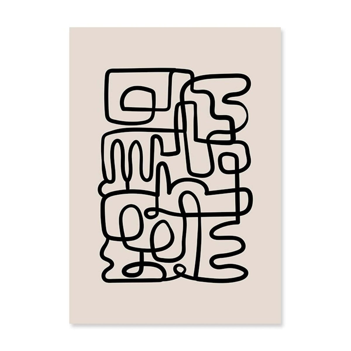 Poster Minimalistisch Matisse Cut Outs und Linienformen als Deko Print ohne Rahmen - justgoodmood