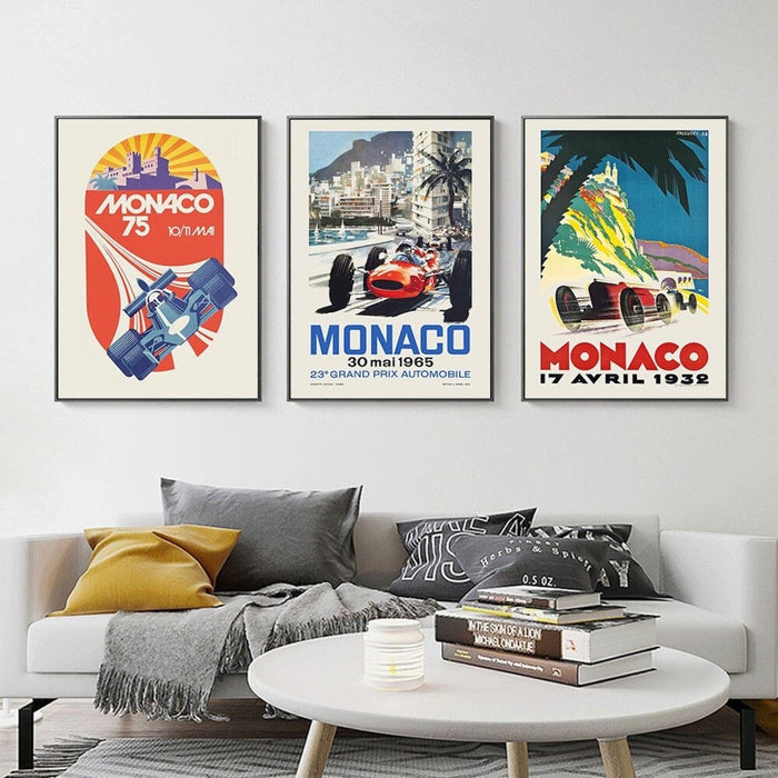 JUSTGOODMOOD Monaco F1 Poster – Edle Wanddeko