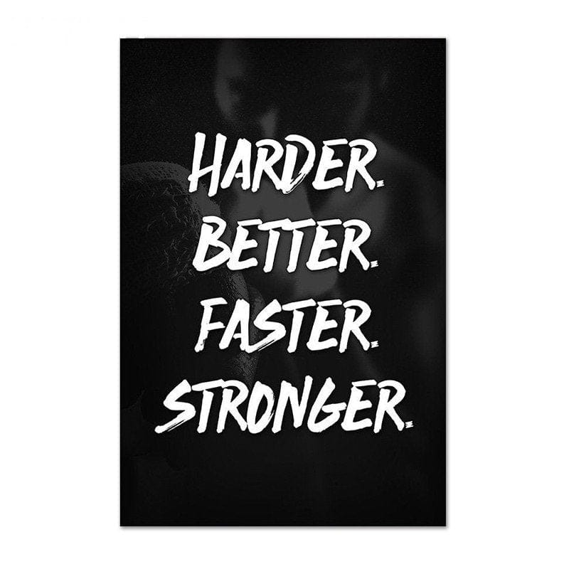 Poster Motivation Gym Training Zitate I Wandbilder Wohnzimmer & Schlafzimmer I Deko Print Bilder I ohne Rahmen - justgoodmood