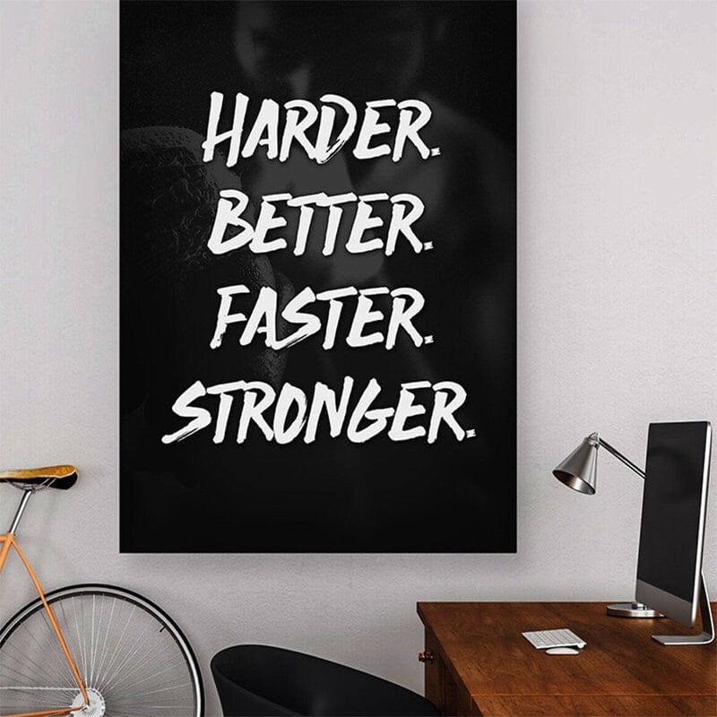 Poster Motivation Gym Training Zitate I Wandbilder Wohnzimmer & Schlafzimmer I Deko Print Bilder I ohne Rahmen - justgoodmood
