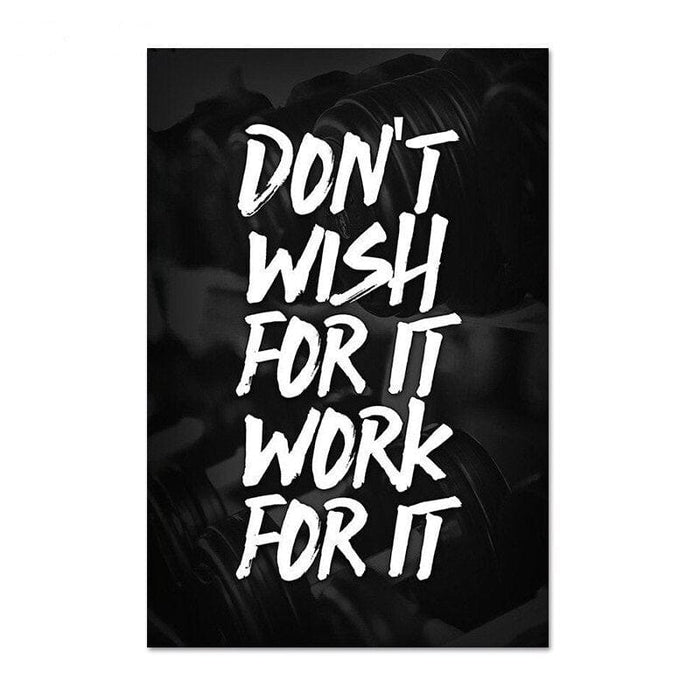 Poster Motivation Gym Training – Premium Baumwolle
