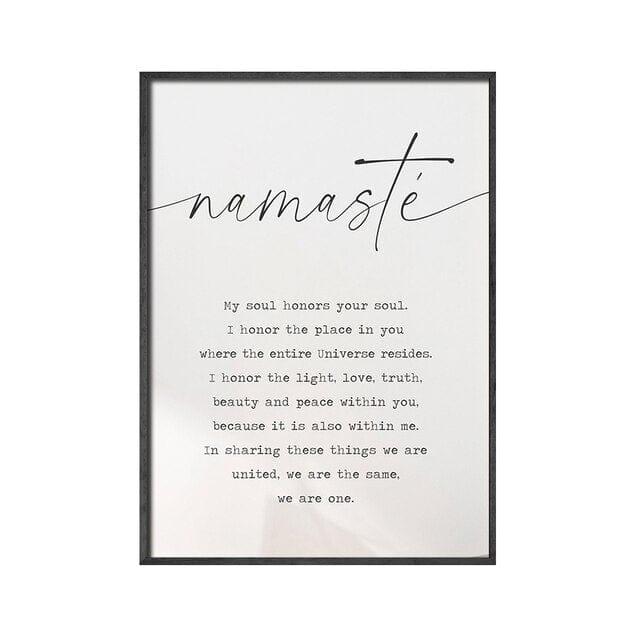 Poster Namaste Yoga Manifestierung als Deko Print ohne Rahmen - justgoodmood