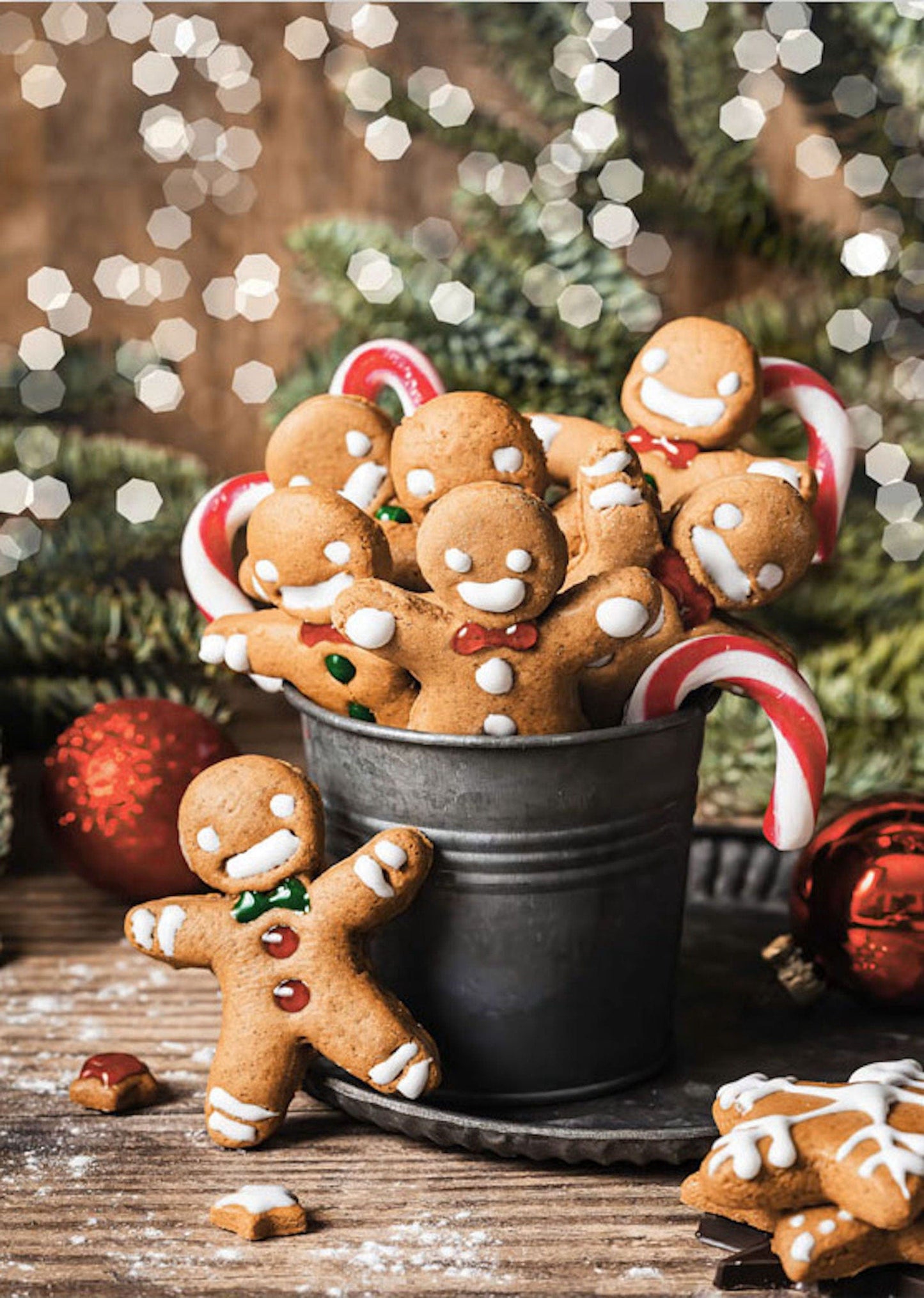 Poster New York Weihnachtsbaum Zimtplätzchen Kathedrale | Bilder Wohnzimmer | Wandbilder Schlafzimmer | Deko Print ohne Rahmen | Bilder Set - justgoodmood